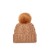 KNICABLE BEANIE WITH FAUX FUR POM